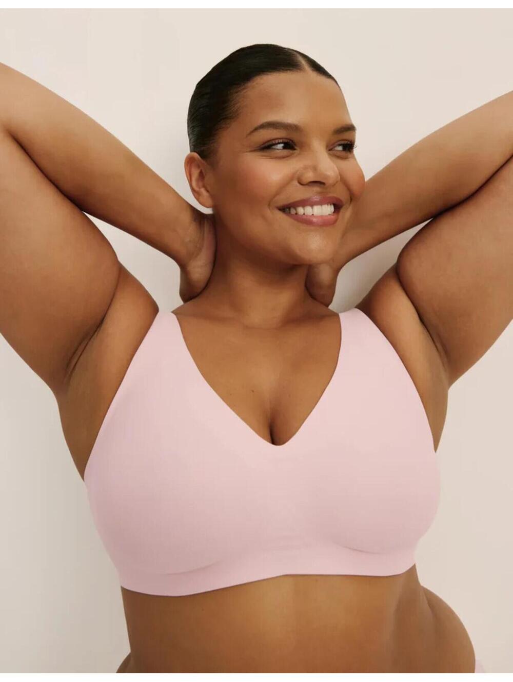 NWT Knix Revolution V-neck Bra In Rose Water, Size XL+ Wireless Padded